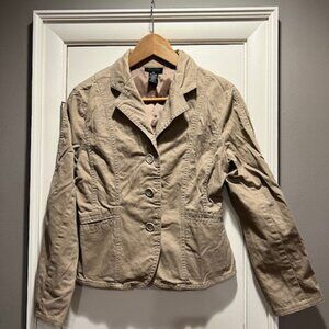 The Limited women's cotton fitted short jacket/blazer, tan, Sz M